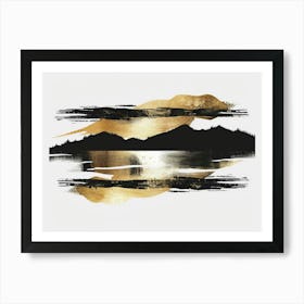 Gold Mountains Painting 2 Art Print