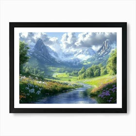 Valley Of Flowers Art Print