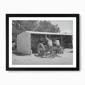 George Hutton With His Tractor,He Is One Of The Few Farmers In This Section Who Farms With A Tractor,This Year He Planted Art Print