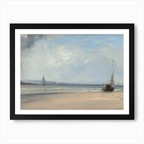 An Estuary In Northern France, Richard Parkes Bonington Art Print