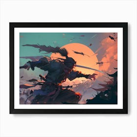 Samuraj Fighting Ninjas 1 Art Print