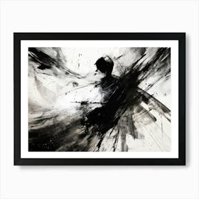 Unseen Forces Abstract Black And White 6 Art Print