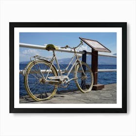 Old Bicycle By The Sea Art Print