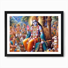 Lord Krishna 1 Art Print