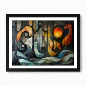 I Am The Sun, Cubism Art Print