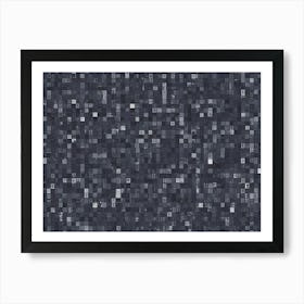 Abstract Background With A Repeating Pattern Of Small, Uneven, Gray Squares 2 Art Print