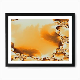 Abstract Pattern Orange Brown 1 Art Print