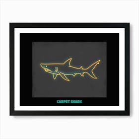 Neon Orange Carpet Shark 5 Poster Art Print