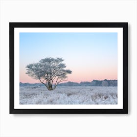 Winter Landscape In The Netherlands Pastel Art Print