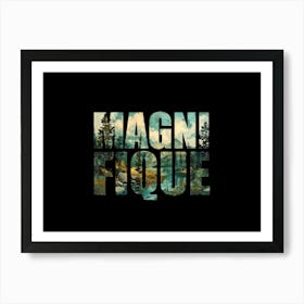 Magnifique Poster Retro Mountains 6 Art Print