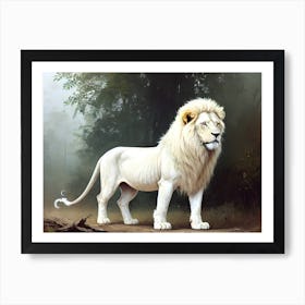 White Lion 10 Art Print