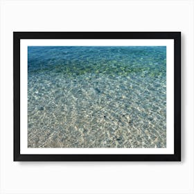Clear, blue sea water on the Mediterranean coast Art Print
