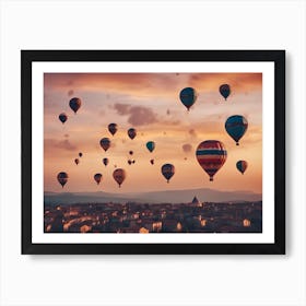 Hot Air Balloons In The Sky Art Print