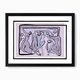 Psychedelic Nudes Lilac Poster