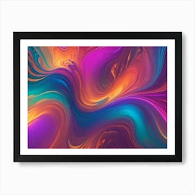 Abstract Swirling Pattern With Vibrant, Contrasting Colors 2 Art Print