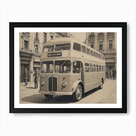 Double Decker Bus - Vintage collection  Art Print