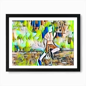 Abstract - Woman In A Park Art Print