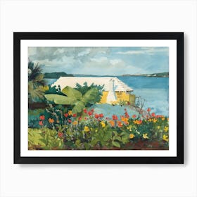 Flower Garden And Bungalow, Bermuda (1899), Winslow Homer Art Print