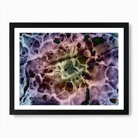 Watercolor Abstraction Purple Splashes Art Print