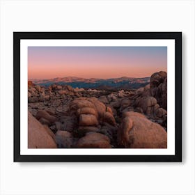 Warm Rocky Desert Sunset Art Print