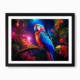 Tropical Parrot - AfriDesigns Art Print