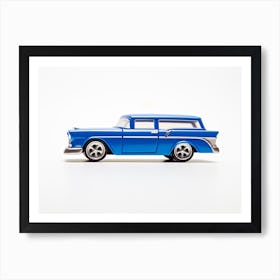 Toy Car 55 Chevy Nomad Blue Art Print