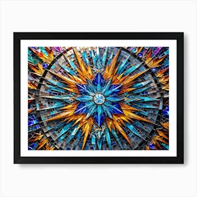 Stained Glass Star 1 Art Print