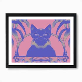 Cats Meow Pastel Pink 1 Art Print