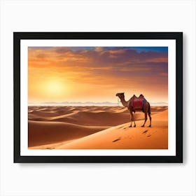 Camel In The Desert 10 Art Print