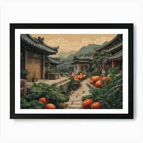 Chinese Village 1 Art Print