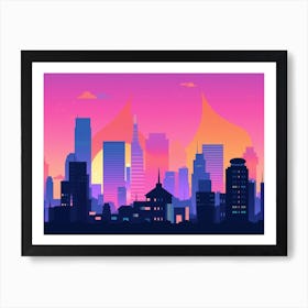 Bangkok Skyline Art Print