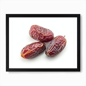 Three Dates On A White Background 2 Art Print