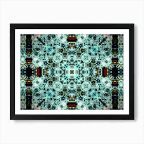 Abstract Pattern Blue Spots 3 Art Print