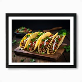 Tacos On A Wooden Board 6 Art Print