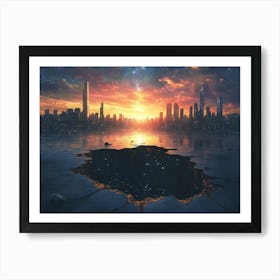 our world into another galaxy Art Print