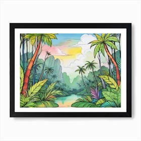 Tropical Jungle 4 Art Print
