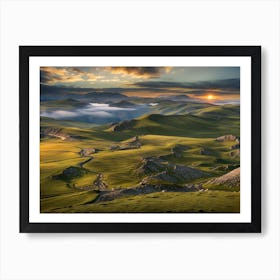 Sunrise In The Mountains 2 Art Print