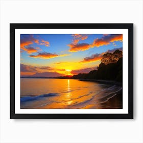 Sunset On The Beach 90 Art Print