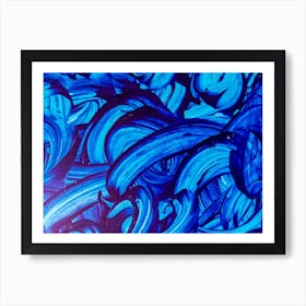 Abstract Blue Painting 4 Art Print