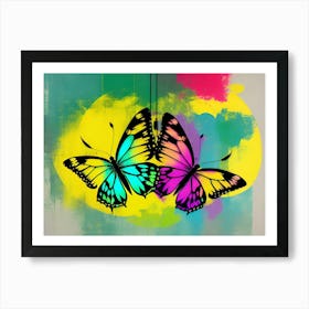 Two Colorful Butterflies Art Print