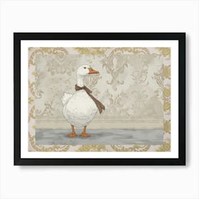 Goose In A Scarf Kids and Nursery Art Print