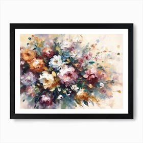 Bouquet Of Flowers - Oil Painting 1 Poster