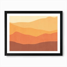 Abstract Landscape - sunset Art Print