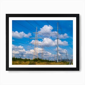 Electricity Pylons Art Print