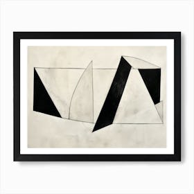 Abstract Black And White Painting 2 Art Print