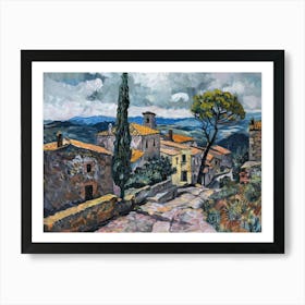 Peaceful Pathways Painting Inspired By Paul Cezanne Art Print