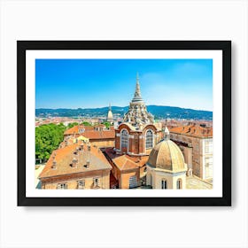 Duoimo And Palazzo Reale Di Torino, Italy Art Print