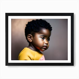 Portrait Of A Black Child Art Print