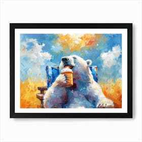 Hot Polar Bear Art Print