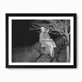Farm Boy And Girl Riding Home After The Play Party, Mcintosh County, Oklahoma, See General Caption Number 26 By Art Print